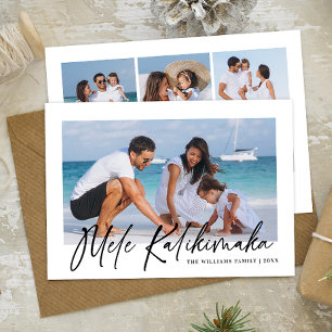 Mele Kalikimaka moderne fotocollage Hawaïaans Feestdagenkaart