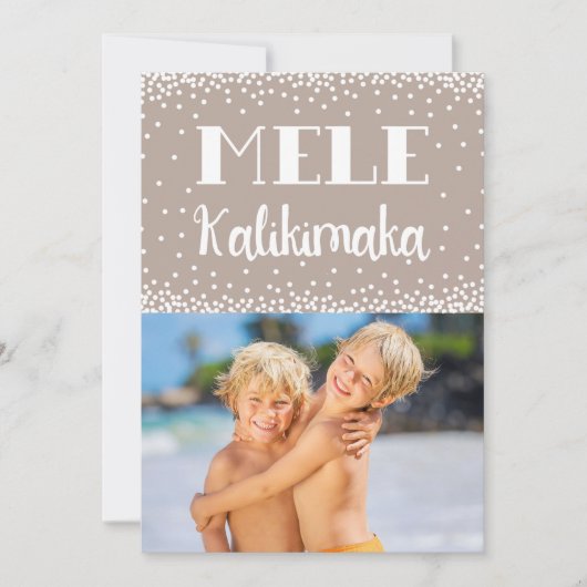 Mele Kalikimaka Moderne Kerst Foto Feestdagenkaart (Voorkant)