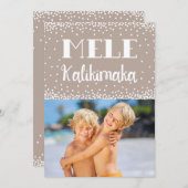 Mele Kalikimaka Moderne Kerst Foto Feestdagenkaart (Voorkant / Achterkant)