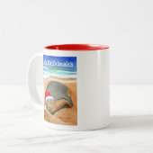 Mele Kalikimaka Monk Seal met Santa Hat Mok (Voorkant links)