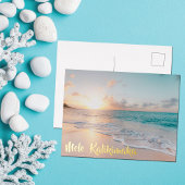 Mele Kalikimaka Mooi kerstgoud Folie Feestdagen Briefkaart