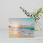 Mele Kalikimaka Mooi kerstgoud Folie Feestdagen Briefkaart (Staand Voorkant)