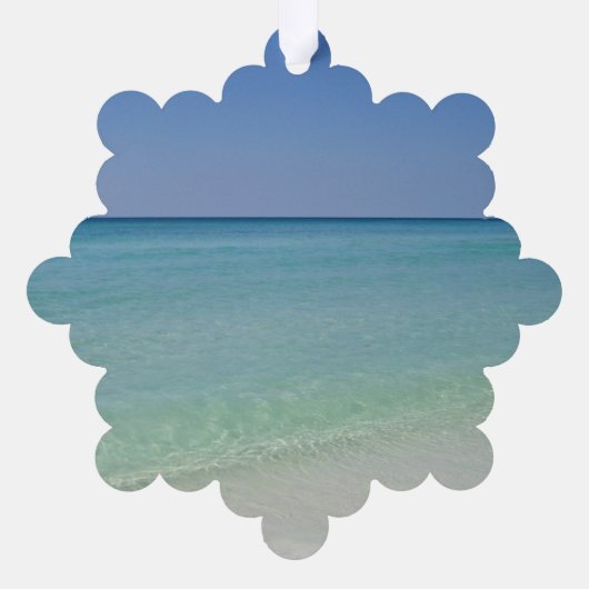 Mele Kalikimaka Mooie Custom Beach Kerstmis Ornament Kaart (Achterkant)