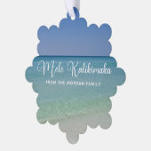 Mele Kalikimaka Mooie Custom Beach Kerstmis Ornament Kaart (Links)