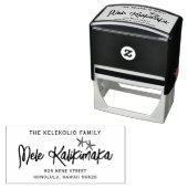 Mele Kalikimaka Naam Adres Zelfinktende Stempel (In situ)