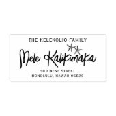 Mele Kalikimaka Naam Adres Zelfinktende Stempel (Design)