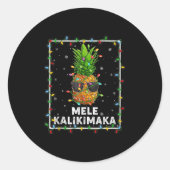 Mele Kalikimaka Ne Xmas Lights Hawaiian Christmas  Ronde Sticker (Voorkant)