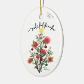 Mele Kalikimaka 'Ohi'a Lehua Merry Kerstboom Keramisch Ornament (Links)