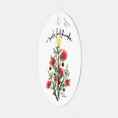 Mele Kalikimaka 'Ohi'a Lehua Metal Ornament (Voorkant links)