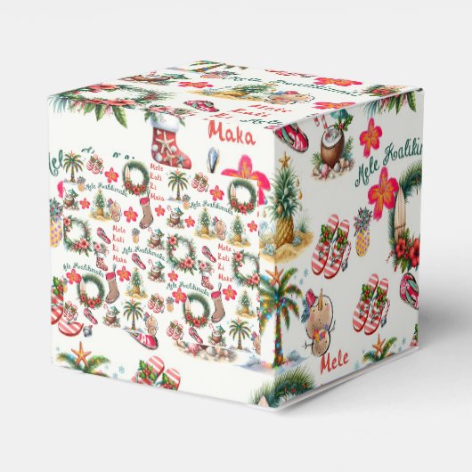 Mele Kalikimaka op het strand Bedankdoosjes (Achterkant)