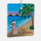 Mele Kalikimaka ornament, Hawaiian Holiday Sandman Keramisch Ornament (Rechts)
