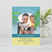 Mele Kalikimaka Palm Feestdagenkaart (Staand voorkant)