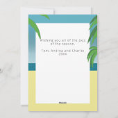 Mele Kalikimaka Palm Feestdagenkaart (Achterkant)