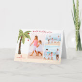 Mele Kalikimaka Palm Tree 3 Feestdagen Kaart (Voorkant)