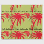 Mele Kalikimaka Palm Tree Cadeaupapier (Vlak)