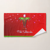 Mele Kalikimaka Palm Tree for Xmas Bad Handdoek (Handdoek)
