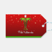 Mele Kalikimaka Palm Tree for Xmas Cadeaulabel (Voorkant (Horizontaal))