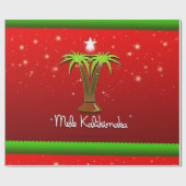 Mele Kalikimaka Palm Tree for Xmas Cadeaupapier (Vlak)