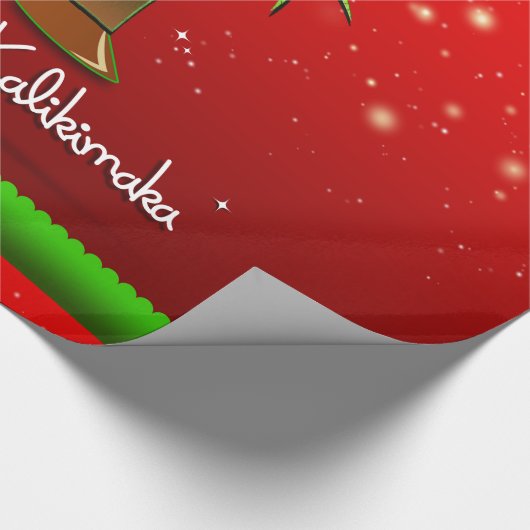 Mele Kalikimaka Palm Tree for Xmas Cadeaupapier (Hoek)