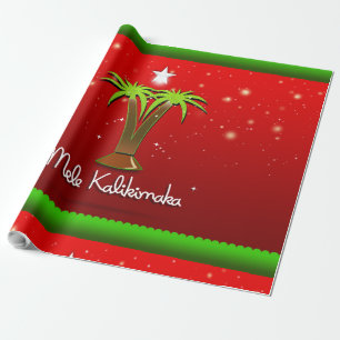 Mele Kalikimaka Palm Tree for Xmas Cadeaupapier