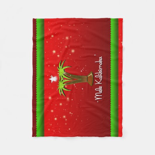 Mele Kalikimaka Palm Tree for Xmas Fleece Deken (Voorkant)