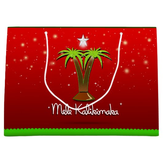 Mele Kalikimaka Palm Tree for Xmas Groot Cadeauzakje (Voorkant)