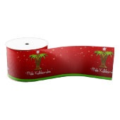 Mele Kalikimaka Palm Tree for Xmas Grosgrain Lint (Spoel)