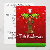 Mele Kalikimaka Palm Tree for Xmas Kaart (Voorkant / Achterkant)