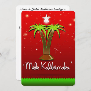 Mele Kalikimaka Palm Tree for Xmas Kaart