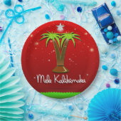 Mele Kalikimaka Palm Tree for Xmas Papieren Bordje (Feest)