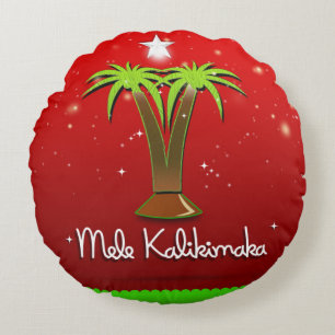 Mele Kalikimaka Palm Tree for Xmas Rond Kussen
