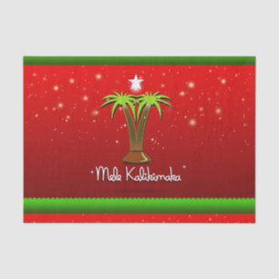 Mele Kalikimaka Palm Tree for Xmas Tissuepapier