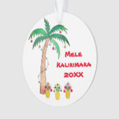 Mele Kalikimaka Palm Tree Island - Kerstmis Ornament (voorkant)