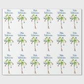Mele Kalikimaka Palm Tree Kerstfeestdag Cadeaupapier (Vlak)