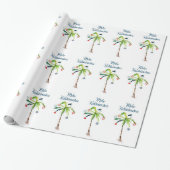 Mele Kalikimaka Palm Tree Kerstfeestdag Cadeaupapier (Uitgerold)