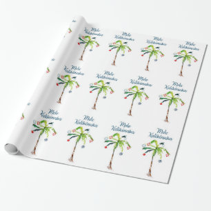 Mele Kalikimaka Palm Tree Kerstfeestdag Cadeaupapier