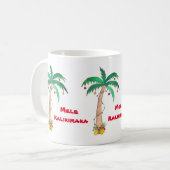 Mele Kalikimaka Palm Tree Pineappel Kerstmis Koffiemok (Voorkant links)