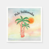Mele Kalikimaka Palm Trees Napkins Servet (Voorkant)