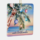 Mele Kalikimaka Palmboom Tropische Kerst Keramisch Ornament (Rechts)