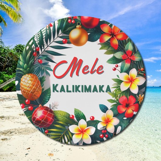 Mele Kalikimaka Papieren Bordje