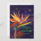 Mele Kalikimaka Paradijsvogel Hawaiiaans Feestdagenkaart (Achterkant)