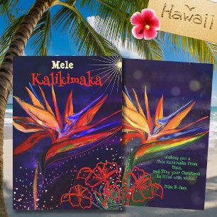Mele Kalikimaka Paradijsvogel Hawaiiaans Feestdagenkaart