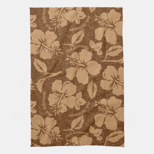 Mele Kalikimaka  Pareau Hawaiian Hibiscus Theedoek (Verticaal)