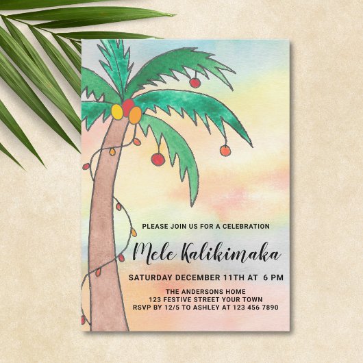 Mele Kalikimaka Party Kaart