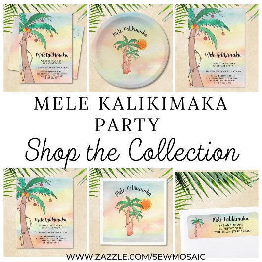 Mele Kalikimaka Party Kaart