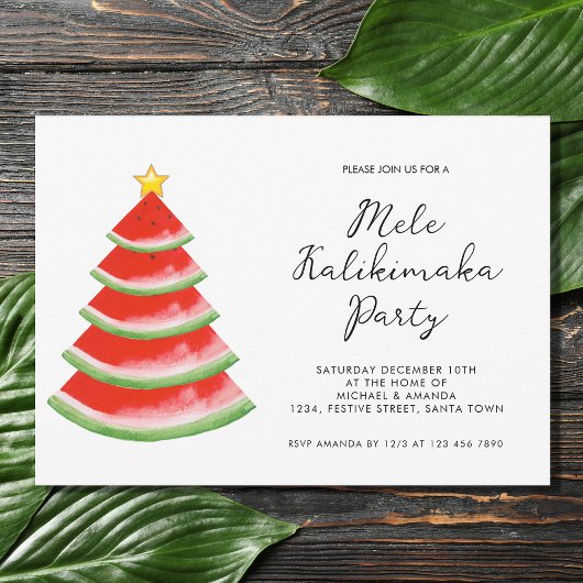 Mele Kalikimaka Party Kaart