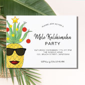 Mele Kalikimaka Party Pineapple Invitation Postcar Uitnodiging Briefkaart
