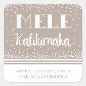 Mele Kalikimaka Personalized Holiday Stickers (Voorkant)
