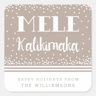 Mele Kalikimaka Personalized Holiday Stickers