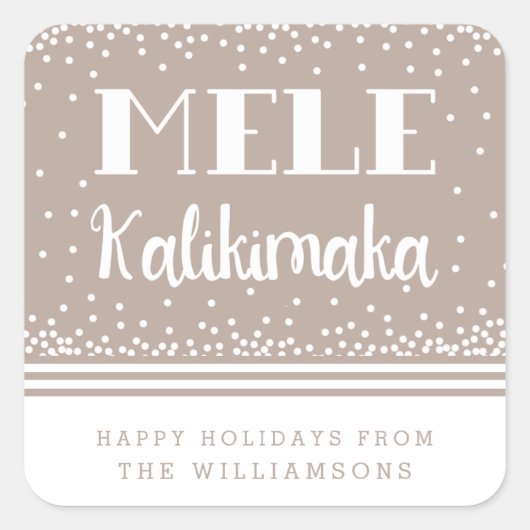 Mele Kalikimaka Personalized Holiday Stickers (Voorkant)